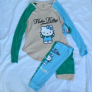 NWT Hello Kitty 3 Piece Pj Set